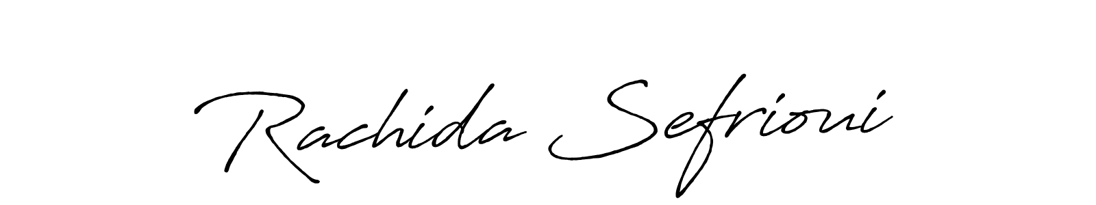 Design your own signature with our free online signature maker. With this signature software, you can create a handwritten (Antro_Vectra_Bolder) signature for name Rachida Sefrioui. Rachida Sefrioui signature style 7 images and pictures png