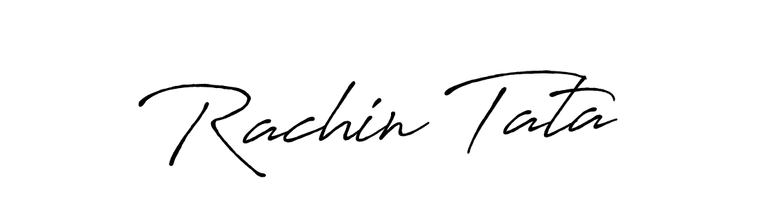 Similarly Antro_Vectra_Bolder is the best handwritten signature design. Signature creator online .You can use it as an online autograph creator for name Rachin Tata. Rachin Tata signature style 7 images and pictures png