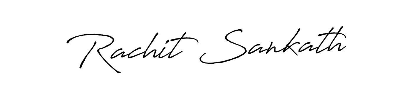 How to make Rachit Sankath name signature. Use Antro_Vectra_Bolder style for creating short signs online. This is the latest handwritten sign. Rachit Sankath signature style 7 images and pictures png