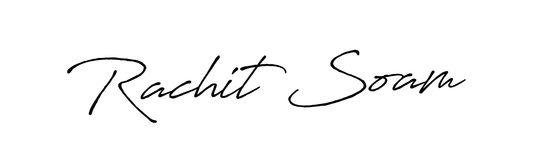 This is the best signature style for the Rachit Soam name. Also you like these signature font (Antro_Vectra_Bolder). Mix name signature. Rachit Soam signature style 7 images and pictures png