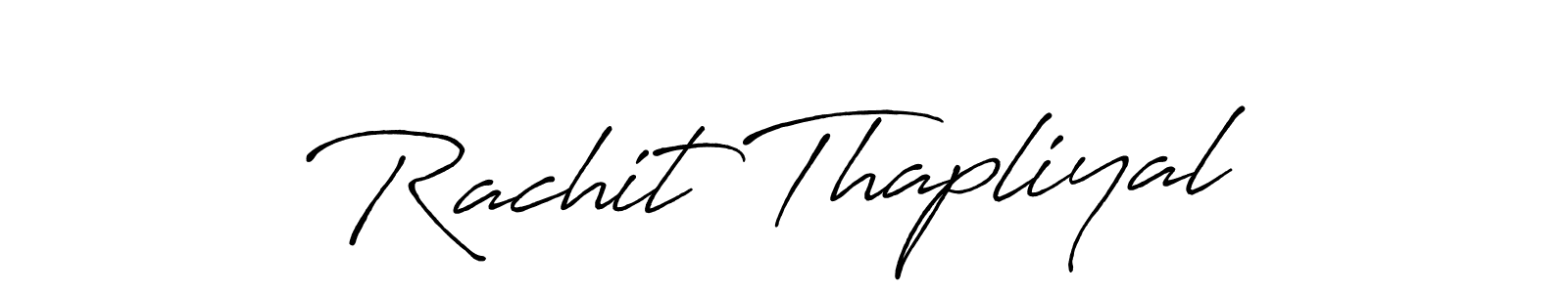 Use a signature maker to create a handwritten signature online. With this signature software, you can design (Antro_Vectra_Bolder) your own signature for name Rachit Thapliyal. Rachit Thapliyal signature style 7 images and pictures png