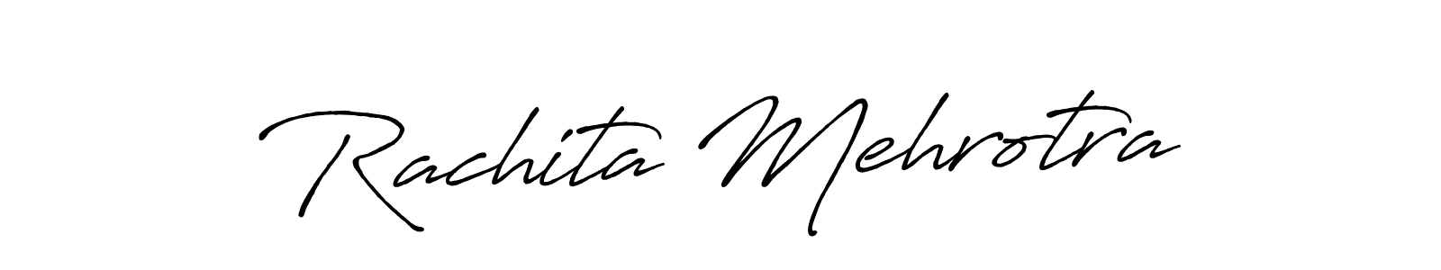 How to make Rachita Mehrotra signature? Antro_Vectra_Bolder is a professional autograph style. Create handwritten signature for Rachita Mehrotra name. Rachita Mehrotra signature style 7 images and pictures png