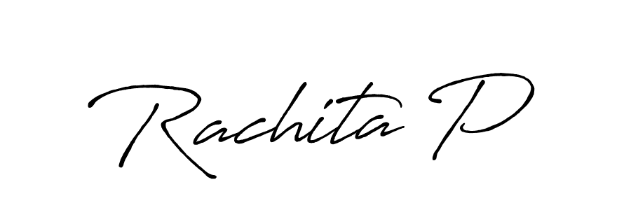 Make a beautiful signature design for name Rachita P. With this signature (Antro_Vectra_Bolder) style, you can create a handwritten signature for free. Rachita P signature style 7 images and pictures png