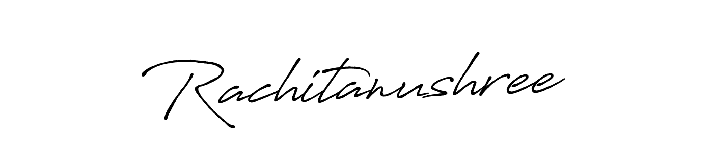 How to make Rachitanushree signature? Antro_Vectra_Bolder is a professional autograph style. Create handwritten signature for Rachitanushree name. Rachitanushree signature style 7 images and pictures png