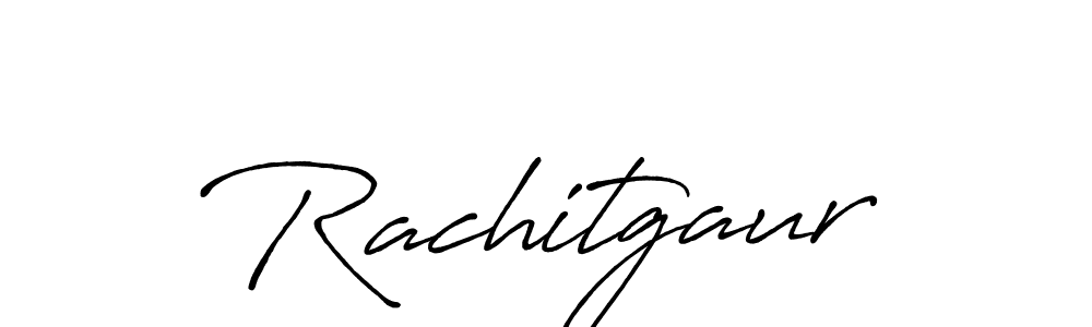 How to make Rachitgaur name signature. Use Antro_Vectra_Bolder style for creating short signs online. This is the latest handwritten sign. Rachitgaur signature style 7 images and pictures png