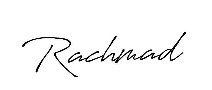 Design your own signature with our free online signature maker. With this signature software, you can create a handwritten (Antro_Vectra_Bolder) signature for name Rachmad. Rachmad signature style 7 images and pictures png