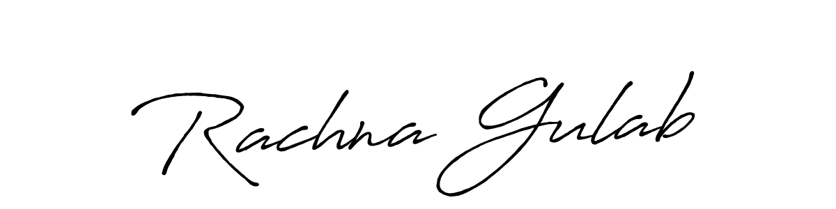 Make a beautiful signature design for name Rachna Gulab. With this signature (Antro_Vectra_Bolder) style, you can create a handwritten signature for free. Rachna Gulab signature style 7 images and pictures png