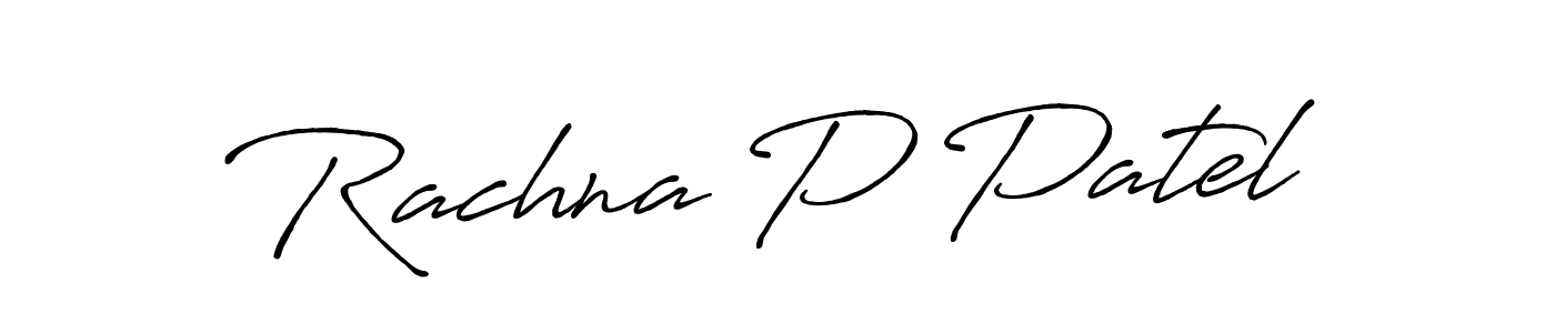 Similarly Antro_Vectra_Bolder is the best handwritten signature design. Signature creator online .You can use it as an online autograph creator for name Rachna P Patel. Rachna P Patel signature style 7 images and pictures png