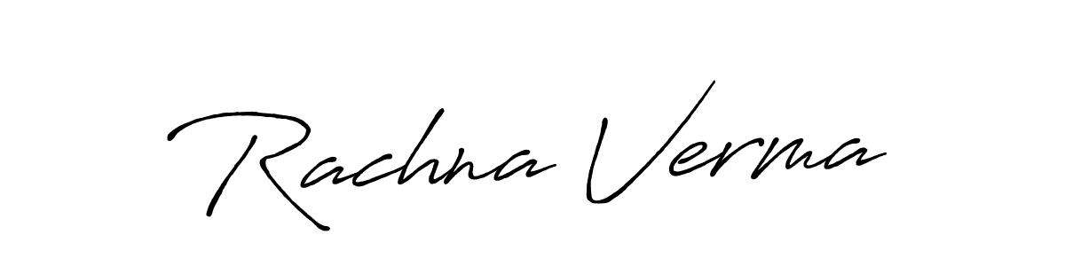 Use a signature maker to create a handwritten signature online. With this signature software, you can design (Antro_Vectra_Bolder) your own signature for name Rachna Verma. Rachna Verma signature style 7 images and pictures png