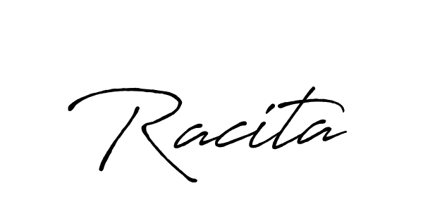 if you are searching for the best signature style for your name Racita. so please give up your signature search. here we have designed multiple signature styles  using Antro_Vectra_Bolder. Racita signature style 7 images and pictures png