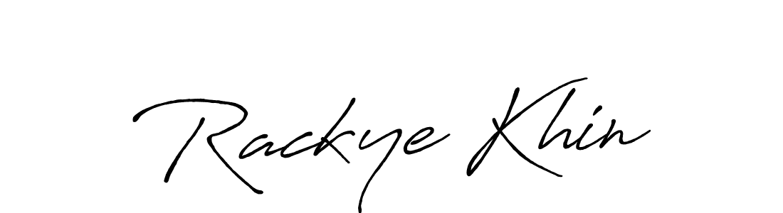 Also You can easily find your signature by using the search form. We will create Rackye Khin name handwritten signature images for you free of cost using Antro_Vectra_Bolder sign style. Rackye Khin signature style 7 images and pictures png