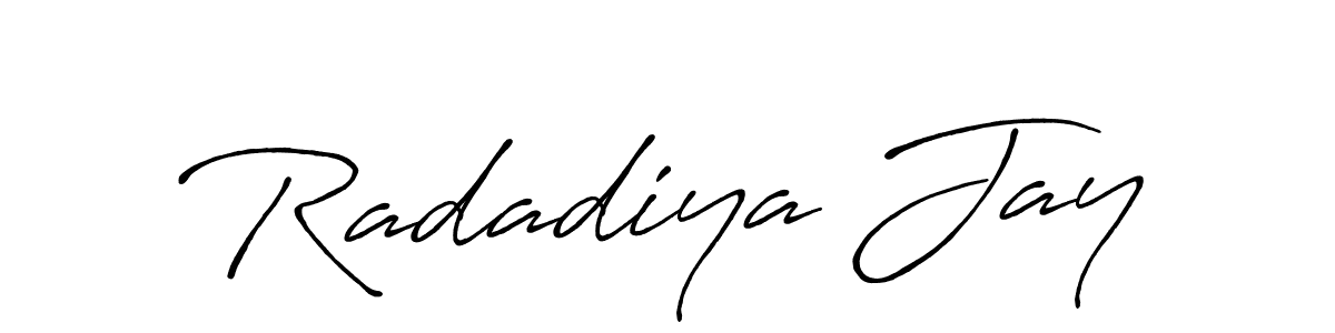 You can use this online signature creator to create a handwritten signature for the name Radadiya Jay. This is the best online autograph maker. Radadiya Jay signature style 7 images and pictures png