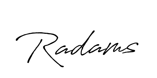 How to make Radams name signature. Use Antro_Vectra_Bolder style for creating short signs online. This is the latest handwritten sign. Radams signature style 7 images and pictures png