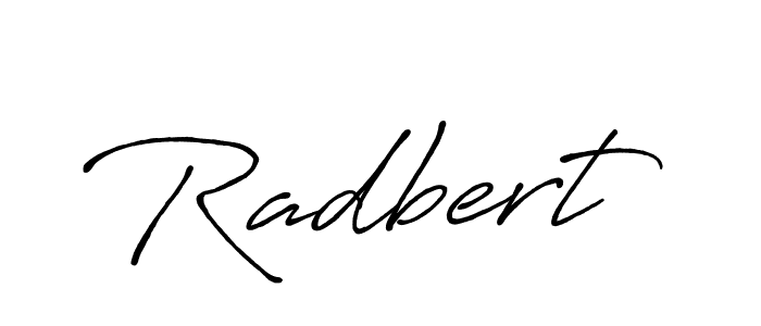 Radbert stylish signature style. Best Handwritten Sign (Antro_Vectra_Bolder) for my name. Handwritten Signature Collection Ideas for my name Radbert. Radbert signature style 7 images and pictures png