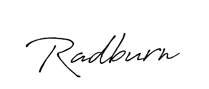 Make a beautiful signature design for name Radburn. With this signature (Antro_Vectra_Bolder) style, you can create a handwritten signature for free. Radburn signature style 7 images and pictures png