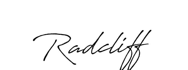 Use a signature maker to create a handwritten signature online. With this signature software, you can design (Antro_Vectra_Bolder) your own signature for name Radcliff. Radcliff signature style 7 images and pictures png