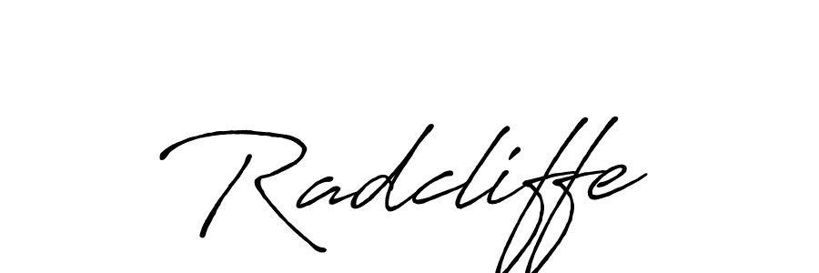 Radcliffe stylish signature style. Best Handwritten Sign (Antro_Vectra_Bolder) for my name. Handwritten Signature Collection Ideas for my name Radcliffe. Radcliffe signature style 7 images and pictures png