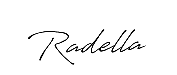 Use a signature maker to create a handwritten signature online. With this signature software, you can design (Antro_Vectra_Bolder) your own signature for name Radella. Radella signature style 7 images and pictures png