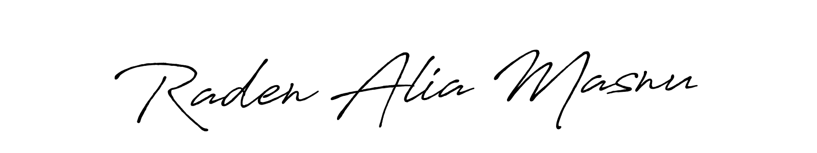 Once you've used our free online signature maker to create your best signature Antro_Vectra_Bolder style, it's time to enjoy all of the benefits that Raden Alia Masnu name signing documents. Raden Alia Masnu signature style 7 images and pictures png