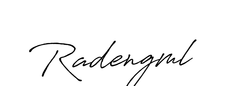 How to make Radengml name signature. Use Antro_Vectra_Bolder style for creating short signs online. This is the latest handwritten sign. Radengml signature style 7 images and pictures png