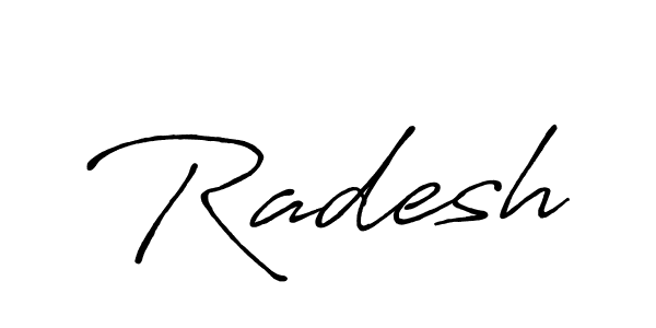 How to make Radesh signature? Antro_Vectra_Bolder is a professional autograph style. Create handwritten signature for Radesh name. Radesh signature style 7 images and pictures png
