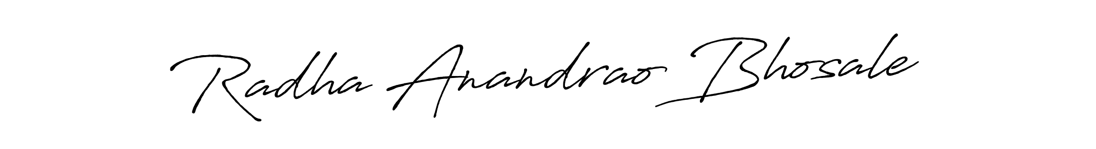How to make Radha Anandrao Bhosale name signature. Use Antro_Vectra_Bolder style for creating short signs online. This is the latest handwritten sign. Radha Anandrao Bhosale signature style 7 images and pictures png
