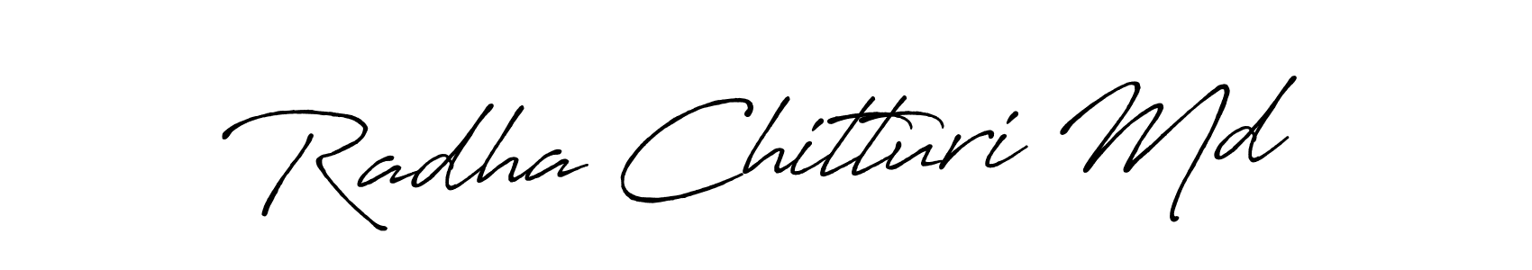 Radha Chitturi Md stylish signature style. Best Handwritten Sign (Antro_Vectra_Bolder) for my name. Handwritten Signature Collection Ideas for my name Radha Chitturi Md. Radha Chitturi Md signature style 7 images and pictures png