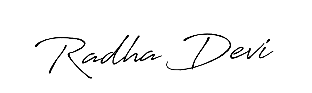 How to make Radha Devi name signature. Use Antro_Vectra_Bolder style for creating short signs online. This is the latest handwritten sign. Radha Devi signature style 7 images and pictures png