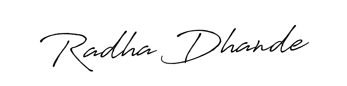 Here are the top 10 professional signature styles for the name Radha Dhande. These are the best autograph styles you can use for your name. Radha Dhande signature style 7 images and pictures png