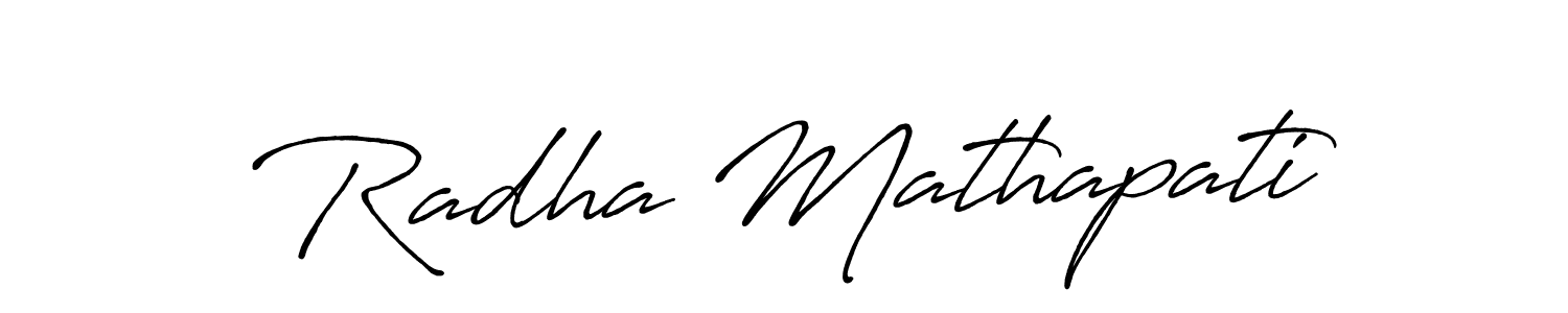It looks lik you need a new signature style for name Radha Mathapati. Design unique handwritten (Antro_Vectra_Bolder) signature with our free signature maker in just a few clicks. Radha Mathapati signature style 7 images and pictures png