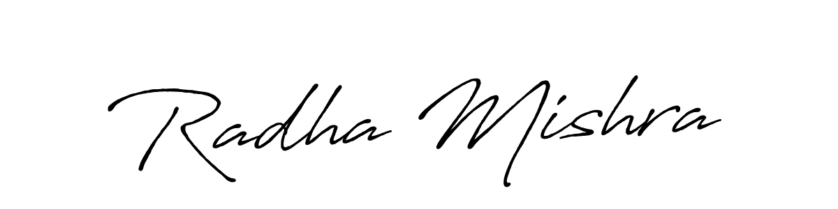 Design your own signature with our free online signature maker. With this signature software, you can create a handwritten (Antro_Vectra_Bolder) signature for name Radha Mishra. Radha Mishra signature style 7 images and pictures png