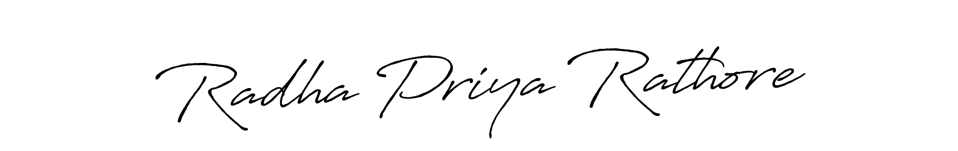 Antro_Vectra_Bolder is a professional signature style that is perfect for those who want to add a touch of class to their signature. It is also a great choice for those who want to make their signature more unique. Get Radha Priya Rathore name to fancy signature for free. Radha Priya Rathore signature style 7 images and pictures png