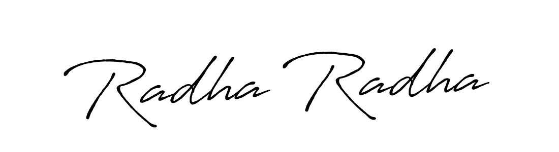 Use a signature maker to create a handwritten signature online. With this signature software, you can design (Antro_Vectra_Bolder) your own signature for name Radha Radha. Radha Radha signature style 7 images and pictures png