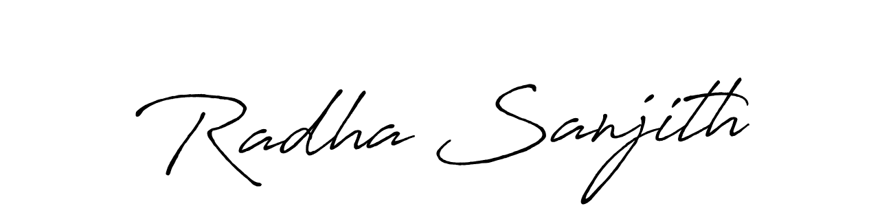 Here are the top 10 professional signature styles for the name Radha Sanjith. These are the best autograph styles you can use for your name. Radha Sanjith signature style 7 images and pictures png