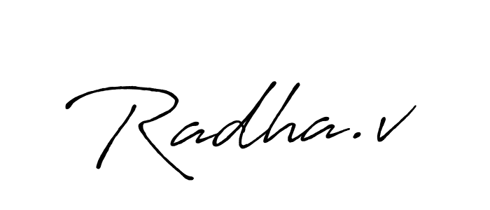 Also You can easily find your signature by using the search form. We will create Radha.v name handwritten signature images for you free of cost using Antro_Vectra_Bolder sign style. Radha.v signature style 7 images and pictures png