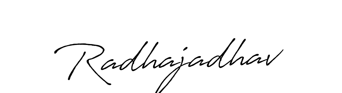 How to make Radhajadhav name signature. Use Antro_Vectra_Bolder style for creating short signs online. This is the latest handwritten sign. Radhajadhav signature style 7 images and pictures png