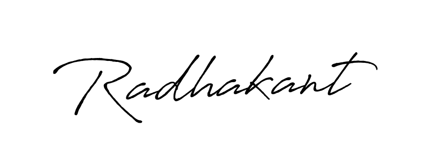 Create a beautiful signature design for name Radhakant. With this signature (Antro_Vectra_Bolder) fonts, you can make a handwritten signature for free. Radhakant signature style 7 images and pictures png