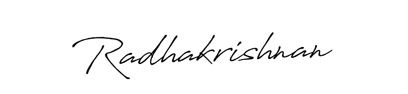Design your own signature with our free online signature maker. With this signature software, you can create a handwritten (Antro_Vectra_Bolder) signature for name Radhakrishnan. Radhakrishnan signature style 7 images and pictures png