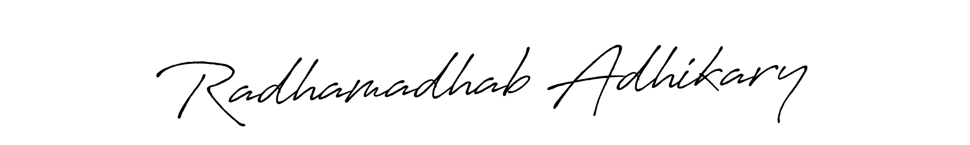 You should practise on your own different ways (Antro_Vectra_Bolder) to write your name (Radhamadhab Adhikary) in signature. don't let someone else do it for you. Radhamadhab Adhikary signature style 7 images and pictures png