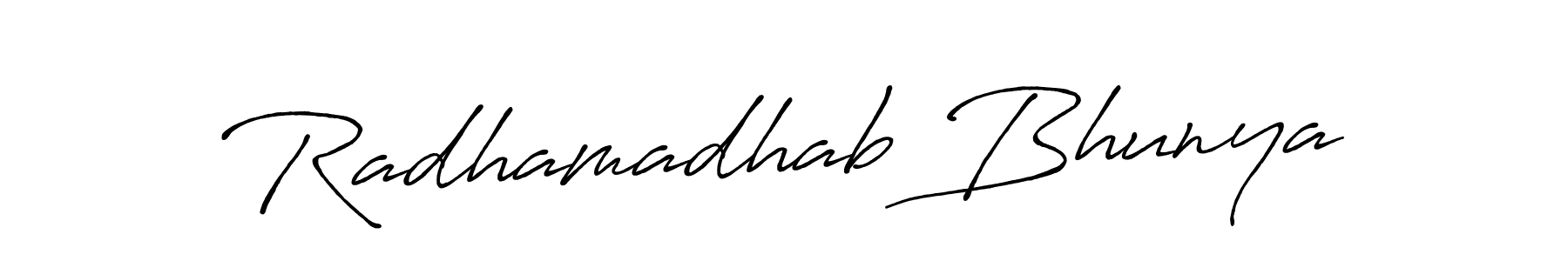 Also You can easily find your signature by using the search form. We will create Radhamadhab Bhunya name handwritten signature images for you free of cost using Antro_Vectra_Bolder sign style. Radhamadhab Bhunya signature style 7 images and pictures png