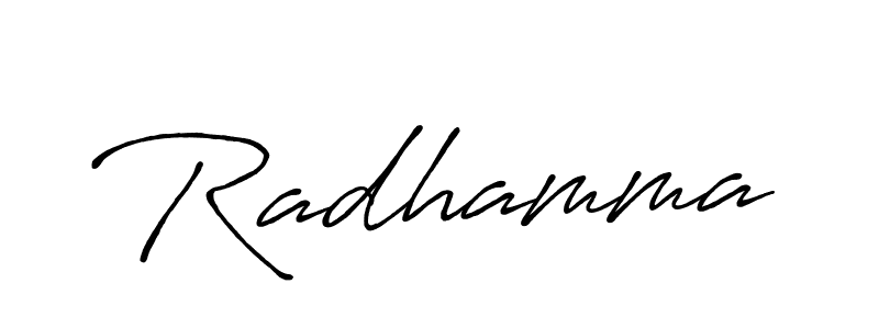 Make a beautiful signature design for name Radhamma. With this signature (Antro_Vectra_Bolder) style, you can create a handwritten signature for free. Radhamma signature style 7 images and pictures png