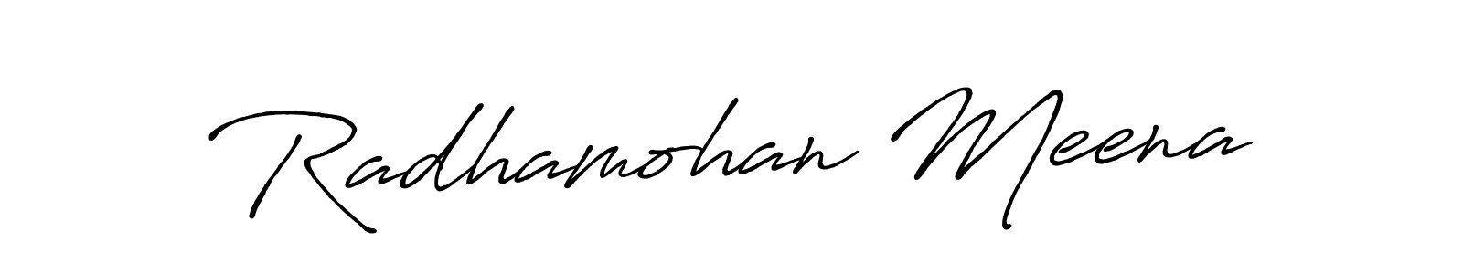 You should practise on your own different ways (Antro_Vectra_Bolder) to write your name (Radhamohan Meena) in signature. don't let someone else do it for you. Radhamohan Meena signature style 7 images and pictures png