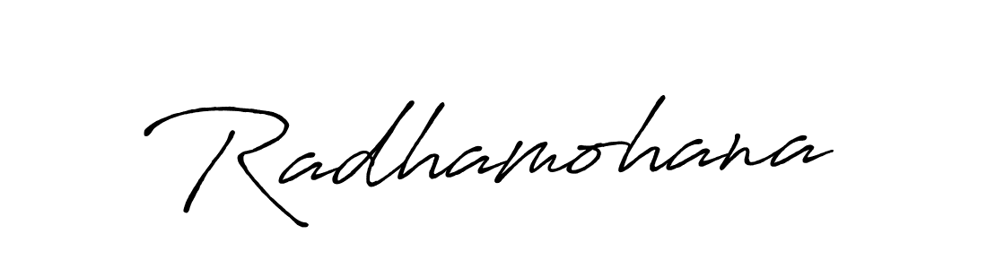 Similarly Antro_Vectra_Bolder is the best handwritten signature design. Signature creator online .You can use it as an online autograph creator for name Radhamohana. Radhamohana signature style 7 images and pictures png