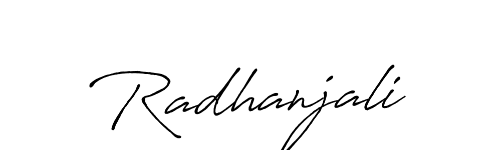 Create a beautiful signature design for name Radhanjali. With this signature (Antro_Vectra_Bolder) fonts, you can make a handwritten signature for free. Radhanjali signature style 7 images and pictures png