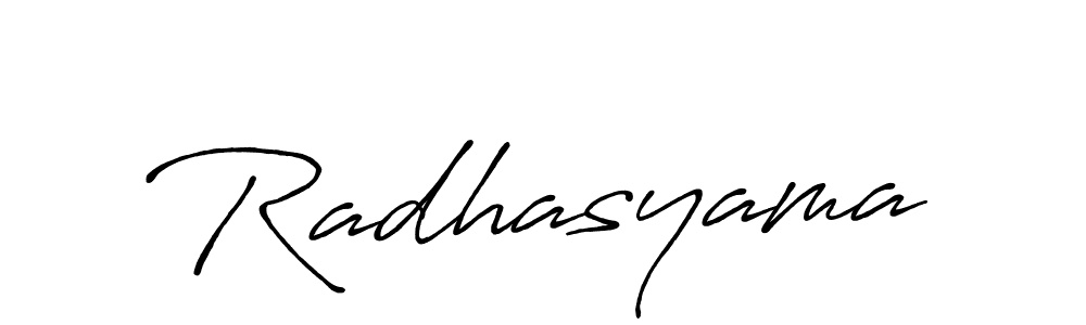 Radhasyama stylish signature style. Best Handwritten Sign (Antro_Vectra_Bolder) for my name. Handwritten Signature Collection Ideas for my name Radhasyama. Radhasyama signature style 7 images and pictures png