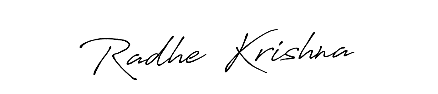 How to make Radhe  Krishna signature? Antro_Vectra_Bolder is a professional autograph style. Create handwritten signature for Radhe  Krishna name. Radhe  Krishna signature style 7 images and pictures png