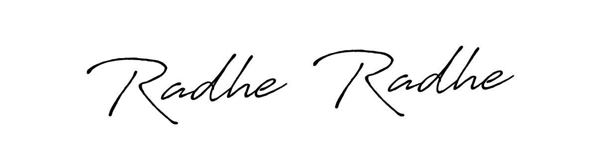 Use a signature maker to create a handwritten signature online. With this signature software, you can design (Antro_Vectra_Bolder) your own signature for name Radhe  Radhe. Radhe  Radhe signature style 7 images and pictures png