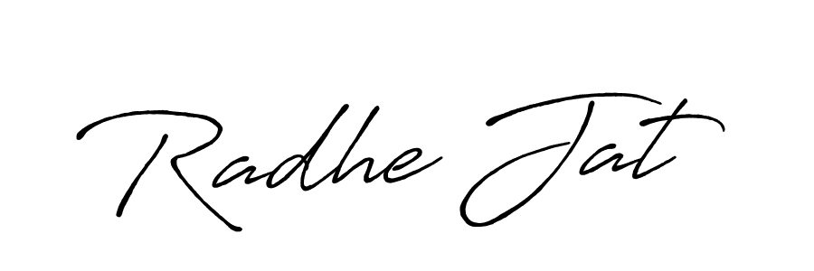 Also we have Radhe Jat name is the best signature style. Create professional handwritten signature collection using Antro_Vectra_Bolder autograph style. Radhe Jat signature style 7 images and pictures png