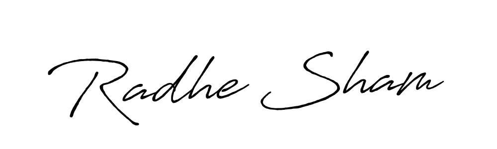 Create a beautiful signature design for name Radhe Sham. With this signature (Antro_Vectra_Bolder) fonts, you can make a handwritten signature for free. Radhe Sham signature style 7 images and pictures png