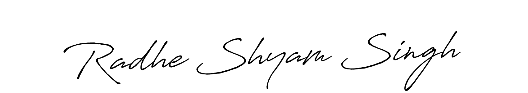 Create a beautiful signature design for name Radhe Shyam Singh. With this signature (Antro_Vectra_Bolder) fonts, you can make a handwritten signature for free. Radhe Shyam Singh signature style 7 images and pictures png